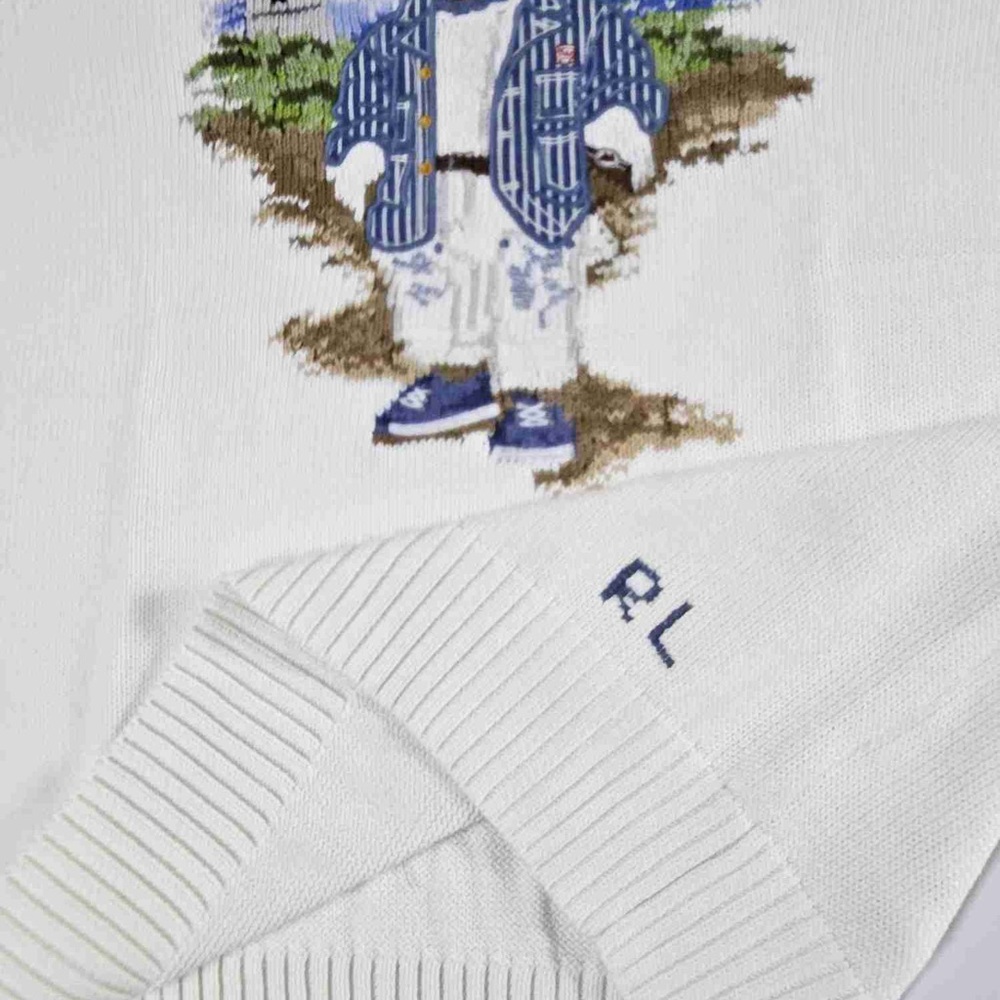 Ralph Lauren Cream Sweater with Nautical Bear - Picture 5 of 6
